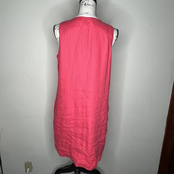 Tommy Bahama Womens Pink Linen Shift Dress Size Small - Picture 2 of 10